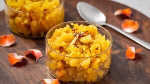 Home made almond pudding