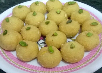 Suji Mawa Laddu Easy way to make semolina and mawa laddoos