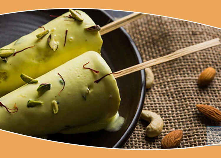 Cold Icecream Make cold kulfi with milk at home in summer, children will eat it happily